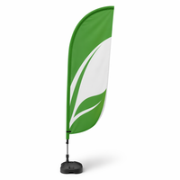 Drapeau de plage personnalisé imprimé en forme de goutte d'eau avec support en croix, portable pour exposition extérieure, salon professionnel, événementiel