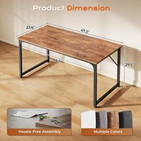 Bureau d'ordinateur OEM avec plateau plus profond, idéal pour le gaming, le bureau, l'écriture, la maison, le bureau à domicile, la chambre, le télétravail, avec structure métallique