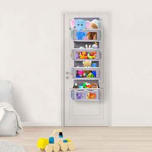 Excellent Quality Non-Woven Foldable Hanging Organizer <b>Wall</b> with Clear Net Pockets New Arrival for Shoes Clothing <b>Garage</b> Use - Product Image 4