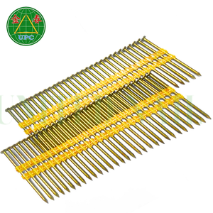 2-3/8 "x .113 Tira de plástico Cabeza a cuadros Clavos para enmarcar 5000 piezas Anillo de material de acero/Tornillo/Tipo de vástago liso Hecho en Vietnam - Product Image 1