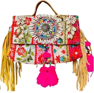 Ladies Shoulder Banjara Bag Custom Luxury Vintage Embroidery Clutch Bag for Women Shopping Evening Shoulder Bags Wholesale 2023