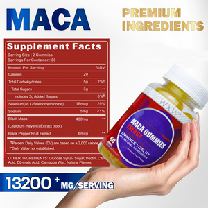 Gomitas de Raíz de Maca Negra para la Recuperación Energética Deportiva, Marca Privada, Gran Venta, para Mejorar la Energía Masculina, Gomitas Masticables de Maca - Product Image 2