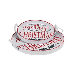 Plateau de service de table basse en métal blanc pour la décoration de la maison hôtel restaurant bar ustensiles de cuisine décor de table fabriqué en Inde vente en gros - Product Image 4