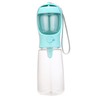 Bouteille d'eau portable 2 en 1 pour animaux de compagnie avec récipient à nourriture, distributeur d'eau de voyage pour chien anti-fuite, OEM ODM en gros