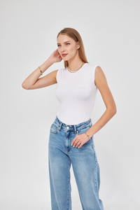 Sans manches col rond corps Viscose Relax et élégant corps femme corps sous-vêtements - Product Image 5