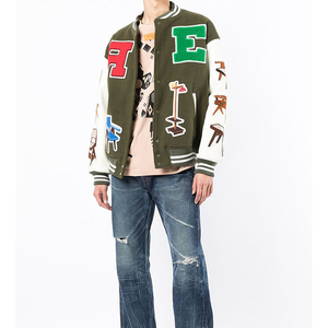 OEM Custom Varsity <b>Jacket</b> School College Baseball Letterman Varsity <b>Jacket</b> <b>for</b> <b>Men</b> Embroidery Logos Breathable - Product Image 2