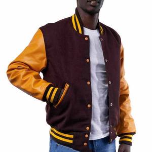 Chaqueta Varsity Personalizada con Logotipo Frontal, Hecha en Pakistán, para Hombre, Invierno, Cuello Alto, Reversible, Color Sólido, Estilo Urbano, OEM - Product Image 4