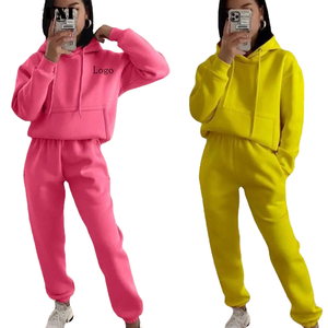 Conjunto Deportivo de Dos Piezas para Mujer, Invierno, Estampado, Transpirable, de Secado Rápido, Sudadera con Capucha Informal de Alta Calidad, Ropa Deportiva para Gimnasio - Product Image 1