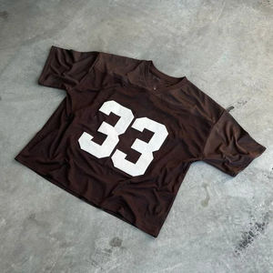 Camiseta de Rugby transpirable de malla Retro suelta, camiseta de fútbol americano, camiseta de malla, camiseta de secado rápido, ropa de calle transpirable para hombres - Product Image 5