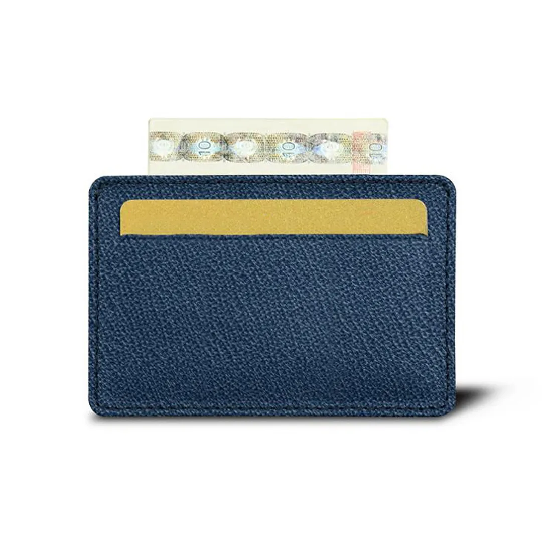 Dompet kartu kulit asli pria, dompet ramping Mini bisnis minimalis 2024 untuk hadiah