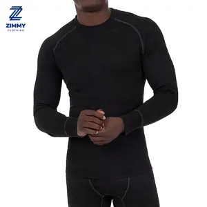 Cheap thermal print shirt Casual padded thermal shirt Workout thermal long sleeve shirt
