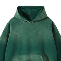Nouvelle Arrivée Vente Chaude Sweats à Capuche Homme Hiver Effet Délavé Personnalisés Brodés Perlés Impression Numérique Lot de 2 Vente en Gros