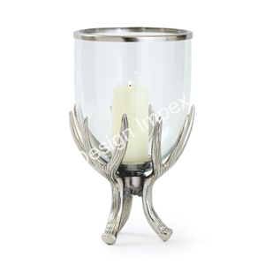 Support de bougie en métal style bois de cerf, décoration de table de Noël, artisanat - Product Image 2