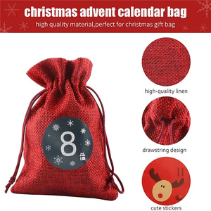 Vente en gros <span class=keywords><strong>de</strong></span> sacs-cadeaux pour bonbons, bricolage, Noël, décoration d'intérieur, compte à rebours, Noël, <span class=keywords><strong>calendrier</strong></span> <span class=keywords><strong>de</strong></span> l'avent, sacs - Product Image 3