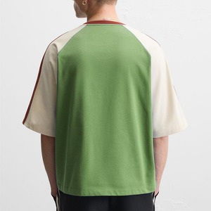 Men <b>Purple</b> for Colorblock Oversized Streetwear <b>TShirt</b> Unisex Trendy Long Sleeve CottonTee Casual Loose Fit Front Anti-Pilling - Product Image 2