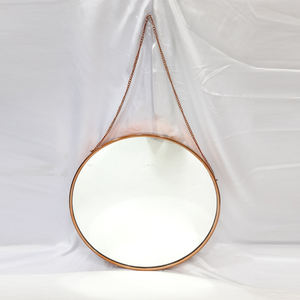 Aluminio Metal Forma redonda Acabado en oro Espejo de pared Estilo elegante Lujo Hecho a mano Venta caliente Excelente calidad - Product Image 6