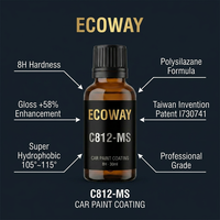 ECOWAY 8H Lapisan Keramik C812-MS Polysilazane Cat Mobil |   Gloss +58% Perlindungan UV Hidrofobik |   Paten Taiwan I730741 50ml