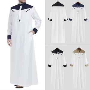 Service OEM Vêtements Islamiques pour Hommes Jubba Thobes Plus Size Coton Respirant Design Vintage à Manches Longues Simple Plaine - Product Image 2
