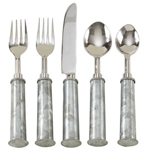 Juego de 4 tenedores de cubiertos de acero inoxidable utilizados en utensilios de cocina Tabletop Cafe Home Cubiertos chapados en oro Mango de diseñador - Product Image 4