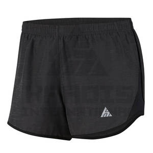 Pantalones cortos para correr de diseño personalizado al por mayor pantalones cortos para correr de poliéster con forro de malla para hombre - Product Image 4