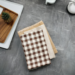 100% OEM Super Absorbente Secado rápido Golf Toalla de plato de cocina para el precio al por mayor Toalla de plato ecológica con diseño de cheque - Product Image 4