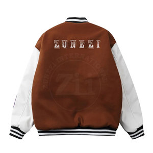 Chaqueta de Invierno Estilo Letterman para Hombre, Uso en Exteriores, MOQ Bajo, Cuello Alto, Logotipo Frontal, Transpirable, Resistente al Viento, Logotipo Personalizado - Product Image 2