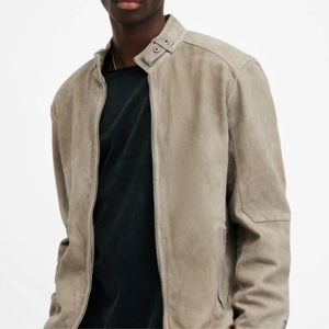 Veste en cuir à manches longues de haute qualité avec fermeture éclair pour hommes Vêtements décontractés Meilleure vente Veste en cuir légère pour hommes - Product Image 5
