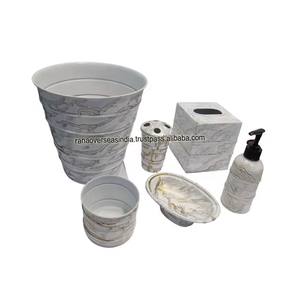 Ensemble de 6 accessoires de décoration de salle de bain en métal fer forgé pour la maison, le bureau, l'hôtel, le restaurant et plus encore - Product Image 3