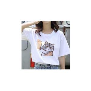 เสื้อยืดคอกลมสำหรับผู้หญิงเสื้อยืดพิมพ์ลายโลโก้ออกแบบได้ตามต้องการ - Product Image 3