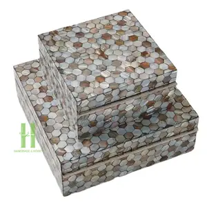 Modern Mother of Pearl Inlay Storage Box Customized Design and Packing For Home Decor Handmade in Vietnam Factory