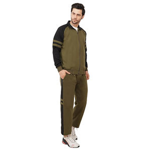 Vêtements d'hiver décontractés pour hommes Survêtement en coton polaire chaud de qualité supérieure avec fermeture à glissière solide Tissu coupe-vent doux et respirant - Product Image 2