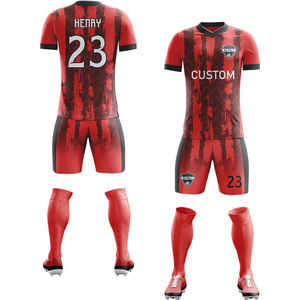 Wholesale Custom All Color Football Jerseys Men Club Soccer <b>Uniforms</b> Team Soccer Wear Kit 100% Polyester Breathable High Quality - Product Image 2