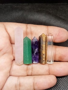 Baguettes de cristal en pierres précieuses mélangées, pointes de cristal naturelles pour la méditation et la guérison des chakras - Product Image 4