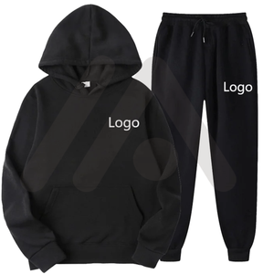 Sweat-shirt à capuche décontracté coupe ample la mieux notée pour homme, pantalon, tissu tricoté à motifs unis, logo personnalisé, fabriqué en automne - Product Image 5