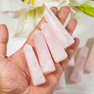 Huge Demand Pink Color Polished Crystal Natural Healing <b>Rose</b> Quartz <b>Obelisk</b> Points Sculpture Through-Carved Europe Feng Shui - Product Image 4