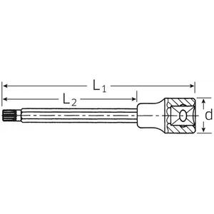 ซ็อกเก็ตไขควงสแตลวิลล์แบบยาวพิเศษ 1/2 นิ้ว สำหรับซ็อกเก็ตทรงเหลี่ยม (XZN) - Product Image 2