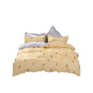 100% शुद्ध कपास चार टुकड़े कपास की थोक मुद्रित बिस्तर शीट में बने थोक मुद्रित बिस्तर की चादरें