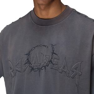 T-shirt Col Rond Oversize Vintage pour Homme 100% Coton Haute Qualité Grammage Lourd Écologique Respirant Anti-Plis Manches Courtes - Product Image 3