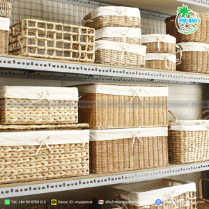 PRODUIT DE VENTE CHAUD Panier en jonc de mer léger pour le stockage quotidien et l'utilisation décorative de haute qualité - Product Image 5