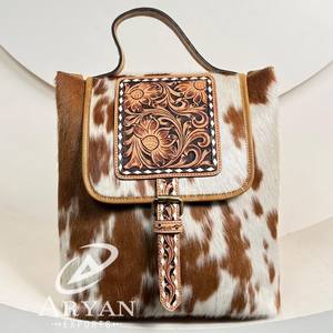 กระเป๋าเป้สะพายหลังหนังวัวสำหรับผู้หญิงกระเป๋าเป้สะพายหลังแฟชั่นสำหรับทุกเพศจากโรงงานขายส่งแบบตะวันตก - Product Image 1