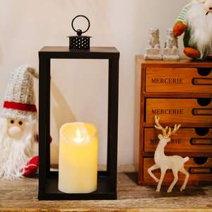 Lot de 2 bougeoirs en métal noir de qualité supérieure pour la décoration de la maison et de la fête Meilleur prix pour les décorations de Noël - Product Image 4