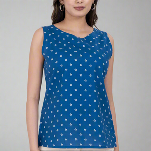 Camiseta sin Mangas de Popelina de Algodón para Mujer, Estilo Casual de Verano, Corte Regular, con Estampado Floral Transpirable y Logotipo Frontal, Talla XS, Más Vendida - Product Image 6