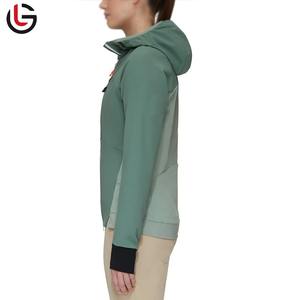 Chaqueta Softshell con cremallera para mujer, venta al por mayor, chaquetas impermeables para exteriores, chaquetas cortavientos multicolores para senderismo para mujer - Product Image 4