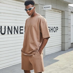 Ensemble T-shirt et short 100 % coton de qualité supérieure, tenue d'été assortie, fournisseur de vêtements OEM ODM, faible MOQ - Product Image 4