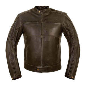 Blouson de moto en cuir unisexe coupe-vent style course équipement de protection moto service OEM toutes saisons - Product Image 1