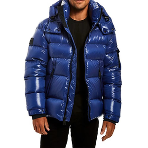Veste matelassée en toile à capuche pour homme, service OEM, fermeture éclair avant, hiver, haute qualité - Product Image 3