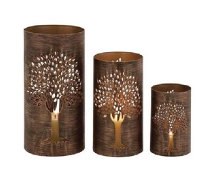 Fabricación y proveedor Portavelas de metal Color Pieza única Centro Negro y oro Decorativo Portavelas de metal hecho a mano - Product Image 1