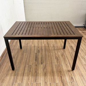 Modern Rubberwood Outdoor <b>Table</b> with Iron Legs-Foldable & <b>Portable</b> for Courtyard & Banquet Use - Product Image 3