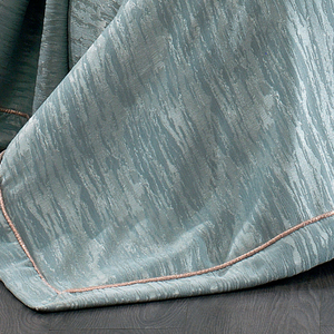 Ensemble de couvre-lit de luxe personnalisé Guzide Larissa Turquoise 4 pièces, 100% chenille, tissé organique, rayé, lavable, anti-acariens - Product Image 5
