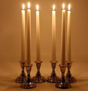 Tabletop Decor Metal <b>Taper</b> <b>Candle</b> Holder Home & Christmas Lighting Decoration Silver Color Handmade <b>Candle</b> <b>Tapers</b> - Product Image 3